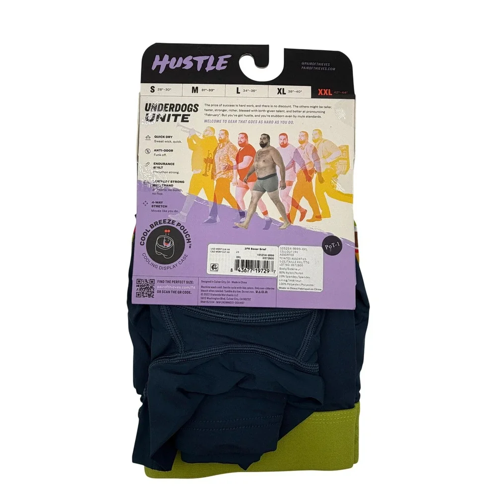 Pair of Thieves Hustle Boxer Briefs XXL Cell Out  Print & Blue (2) Pack *NEW*